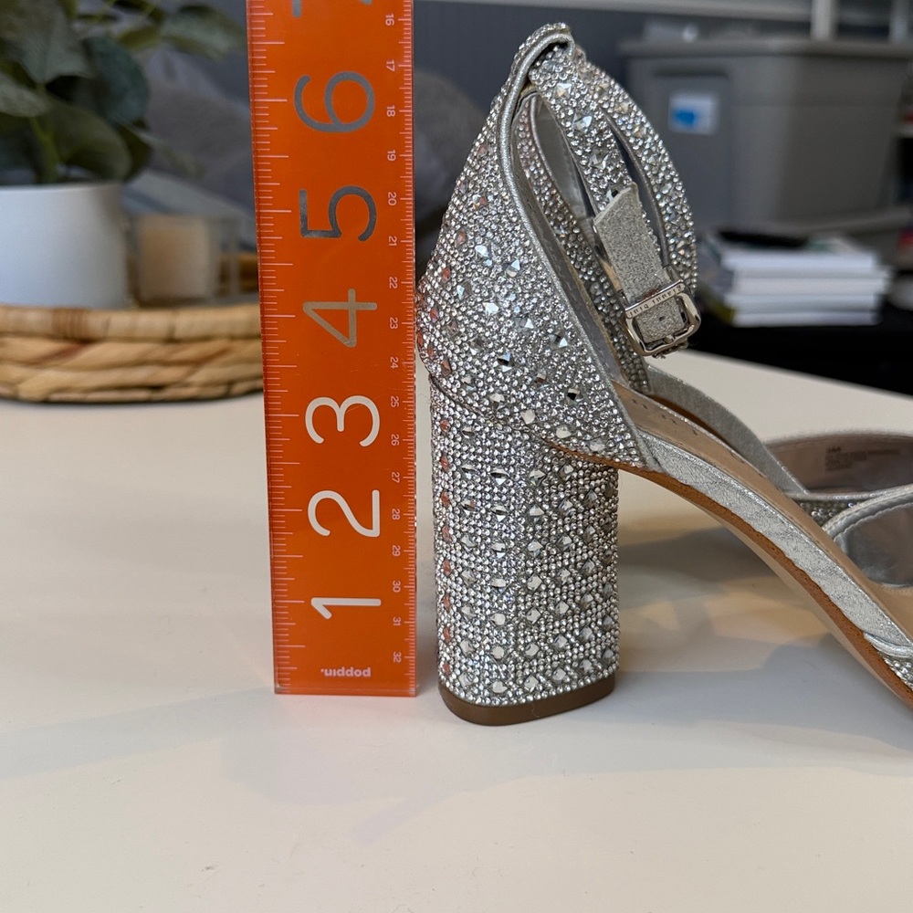 Gianni Bini Silver Embellished Heels - Picture 8 of 8
